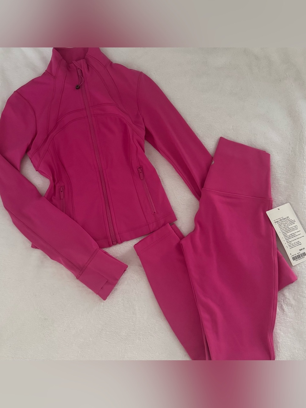 Lululemon Cropped Define Jacket & Align Legging 25” - Sonic Pink